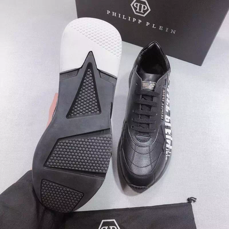 chaussure philipp plein soldes plin logo black
